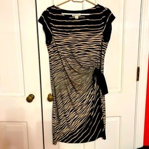 Coldwater Creek black and tan knee length dress.